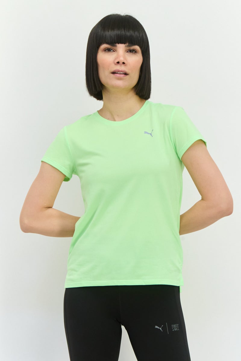 PUMA Women Sportswear Fit Short Sleeves Training Top, Lime Green - Image 1